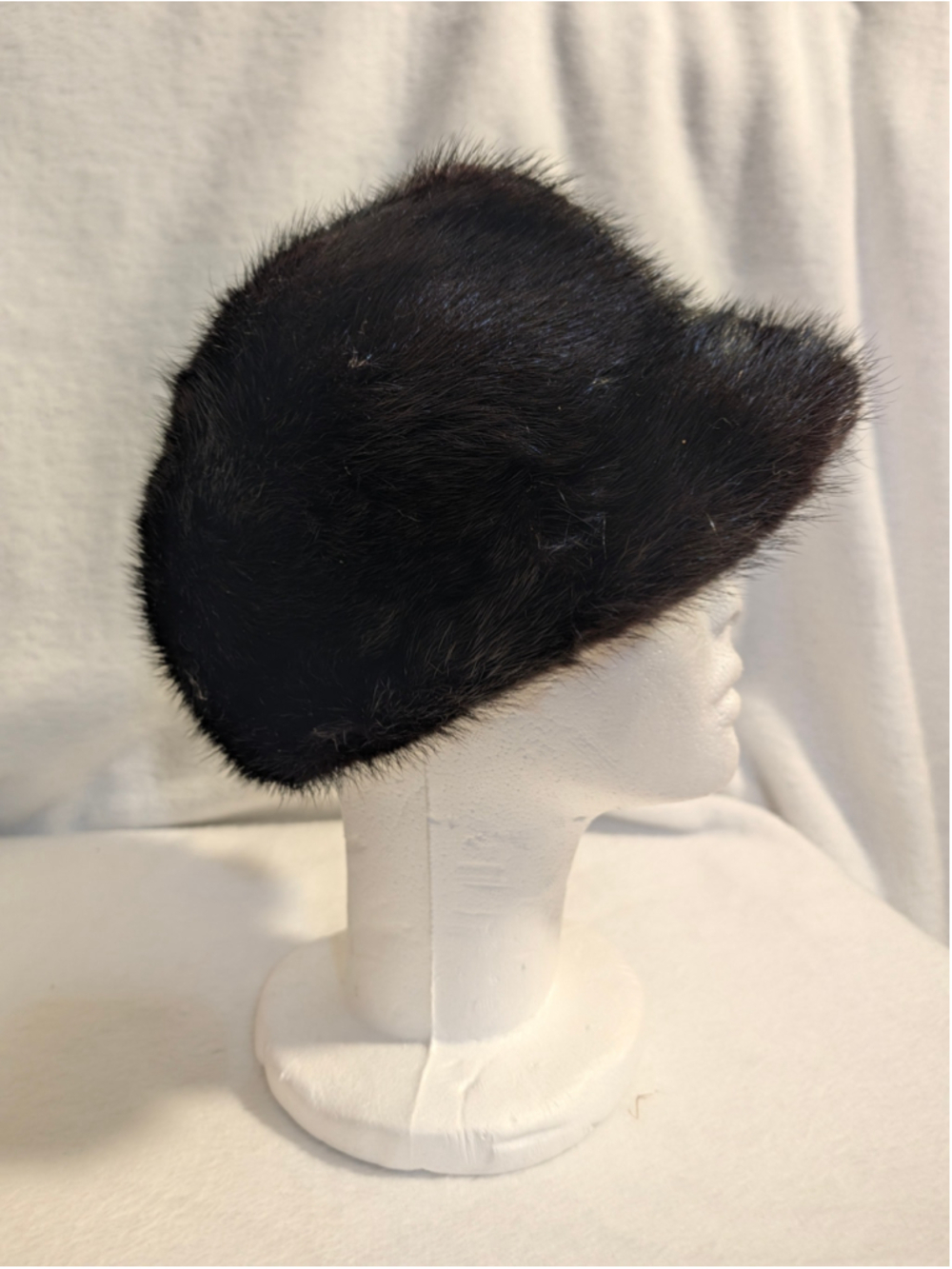 Vintage Fur Hat Black Gwenn Pennington